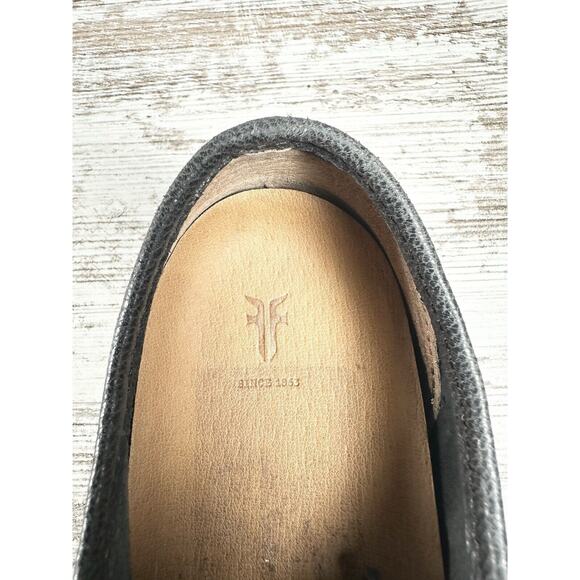 Women's Frye Mindy Low Black Leather Lace Up Sneakers Sz 7M - Picture 11 of 12